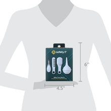 Baby care essentials set box showing four infant grooming tools