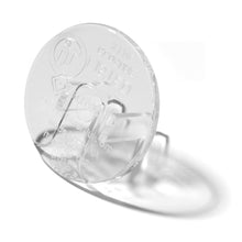 Clear plug protector with two-prong openings, toddler outlet safety cover