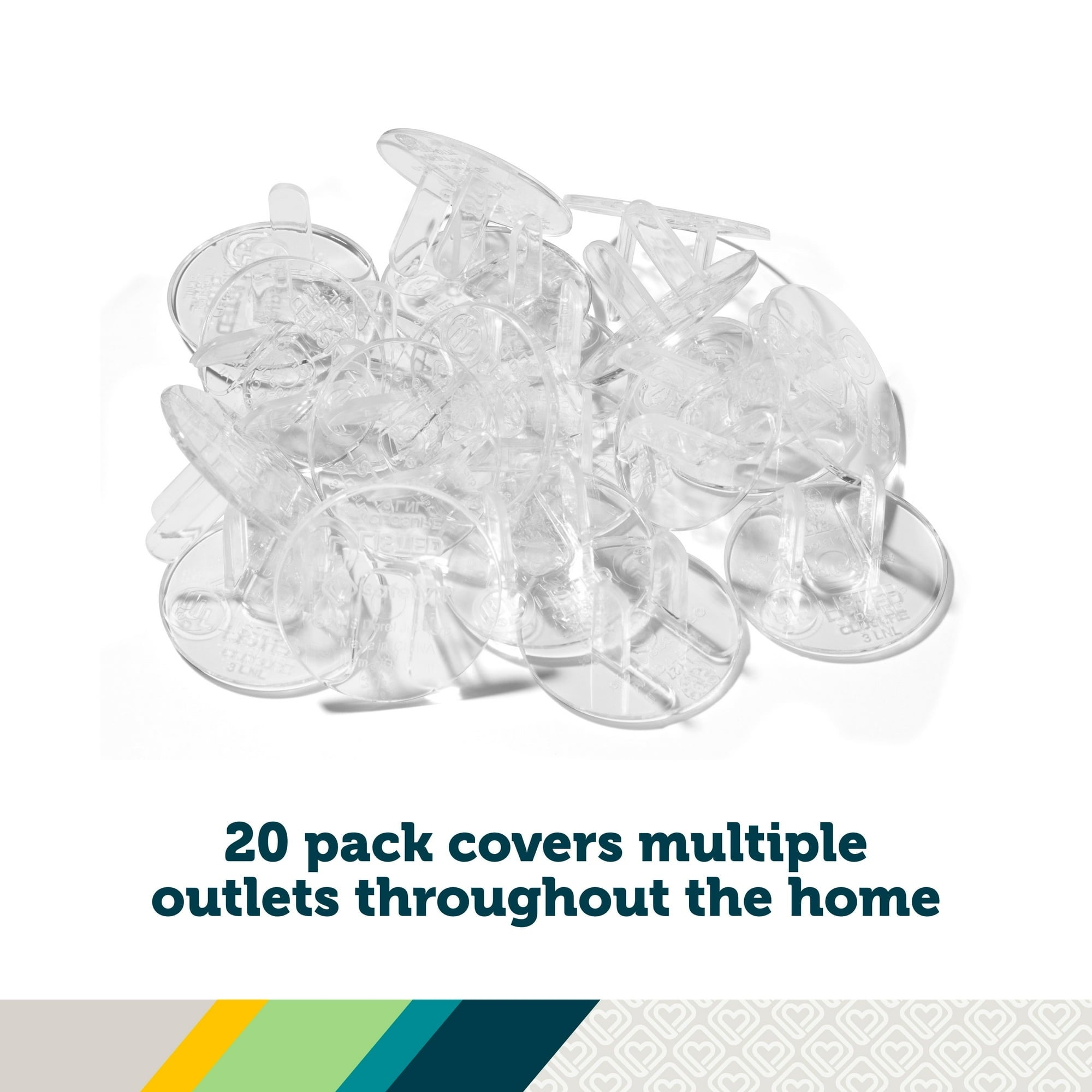 Safety 1st Ultra Clear Plug Protectors (20pk), Clear, Toddler