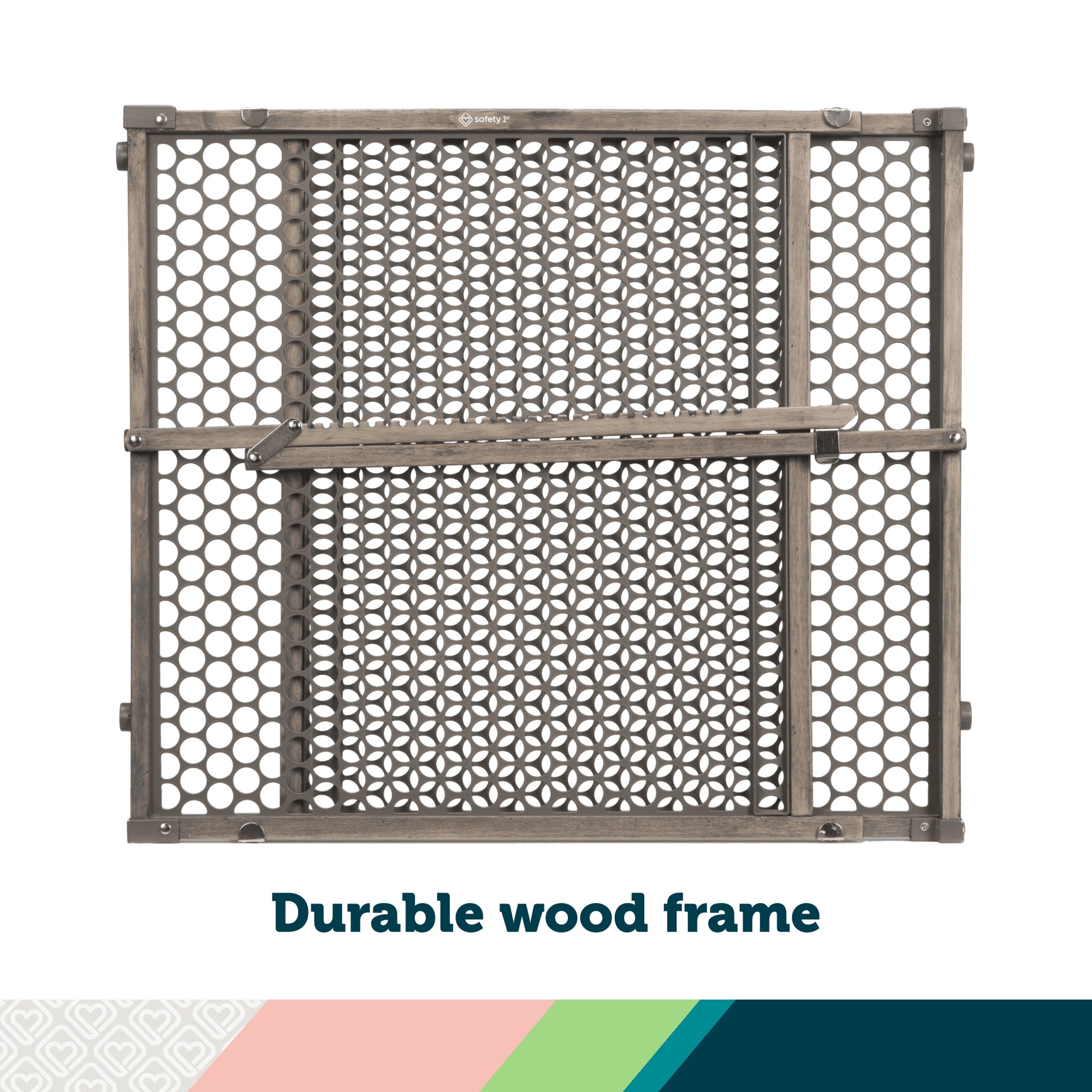 Safety 1st Vintage Grey Wood Doorway Security Gate