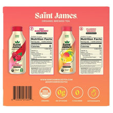 Saint James Organic Brewed Tea, Variety Pack, 16 fl oz, 15-count