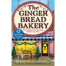 Paperback book: The Gingerbread Bakery cover with gingerbread shop illustration and title