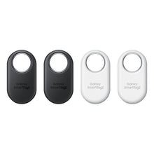 Samsung SmartTag2 4-pack item trackers: two black and two white oval tags