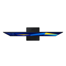 Thin monitor edge view with stand and colorful side accent