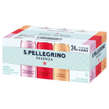Sparkling water variety pack carton with colorful flavored cans, 24-count