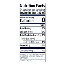 Nutrition Facts panel for 1 can (330 mL) showing 0 calories and 0g fat