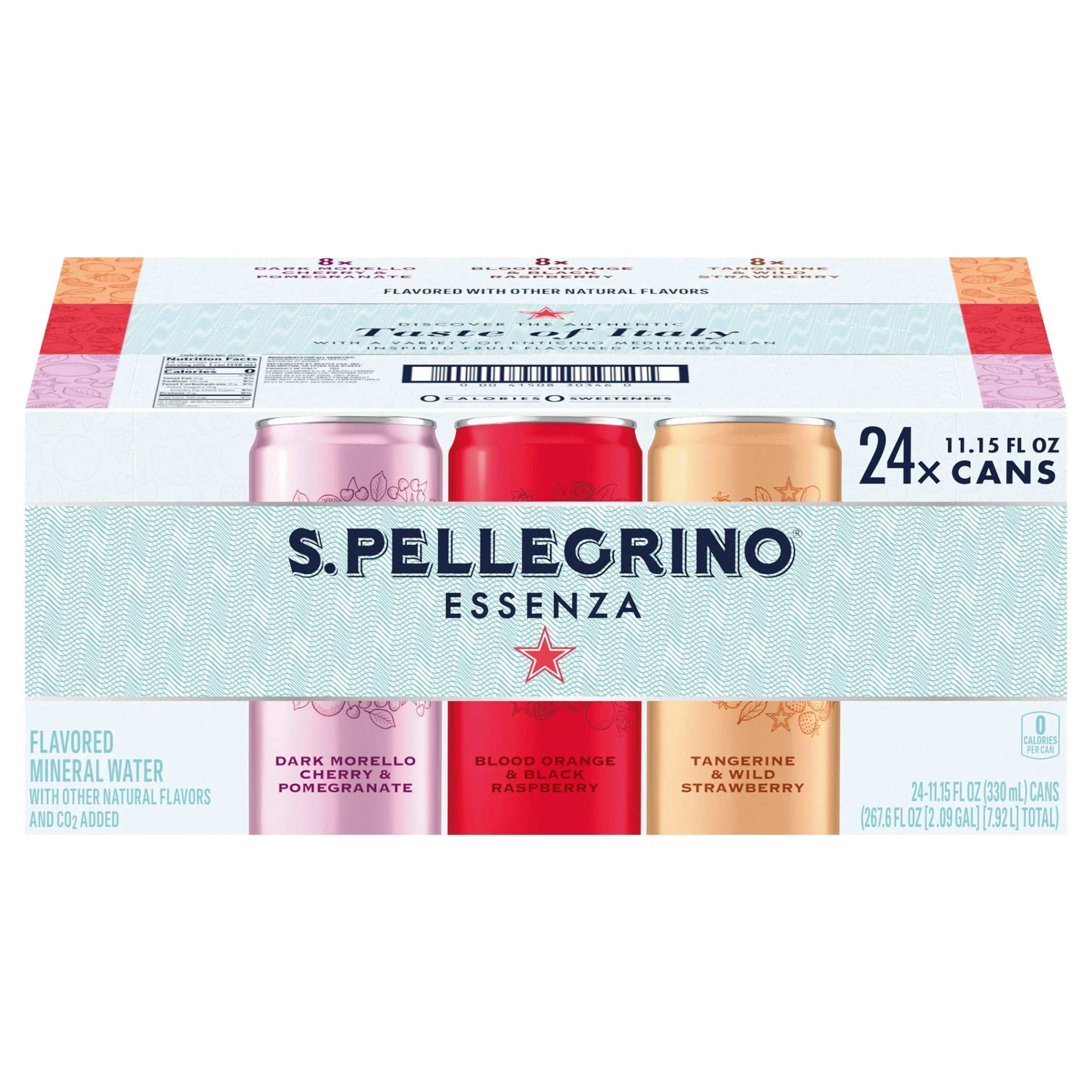 San Pellegrino Essenza, Variety Pack, 11.15 fl oz, 24-count - USA MEGA SHOP