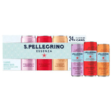 Sparkling water variety pack with four flavored cans and 24x 11.15 fl oz