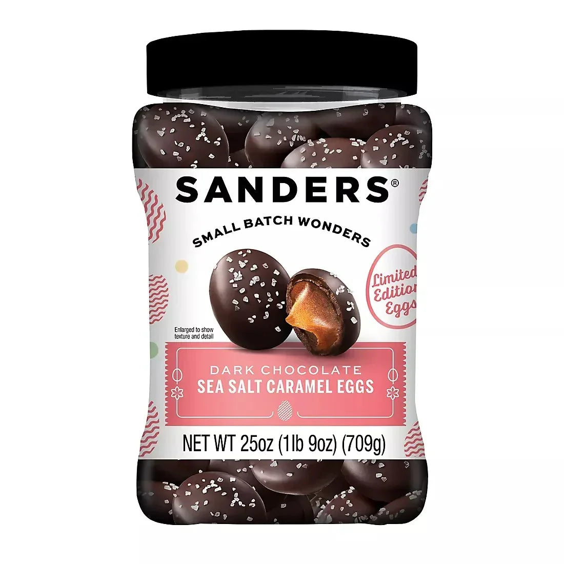 Sanders Dark Chocolate Sea Salt Caramel Eggs, 25 oz.
