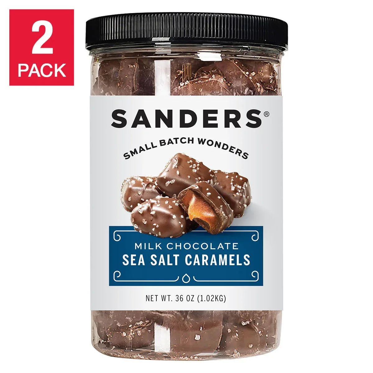 Sanders Milk Chocolate Sea Salt Caramels 36 oz., 2-pack - USA MEGA SHOP
