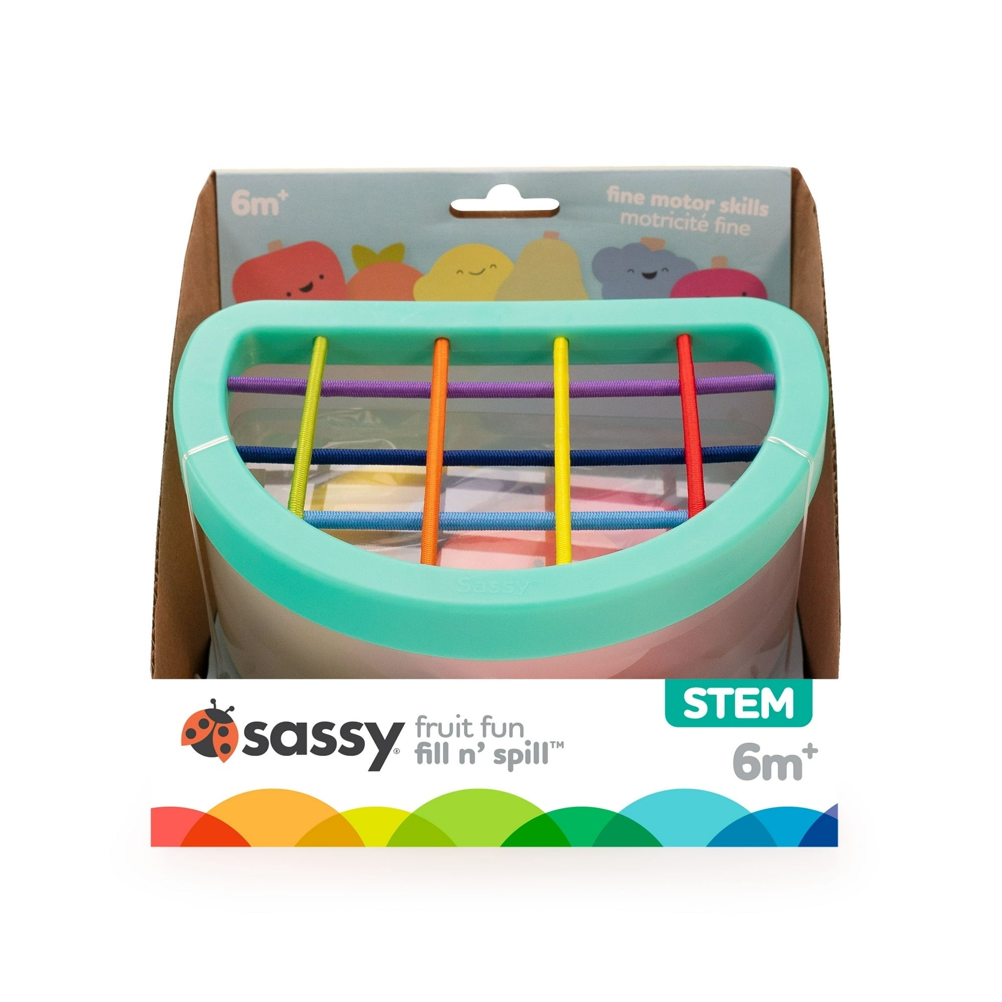 Sassy Fruit Fun Fill & Spill STEM Baby Toy Infants 6 Months Old to 2 Years Old