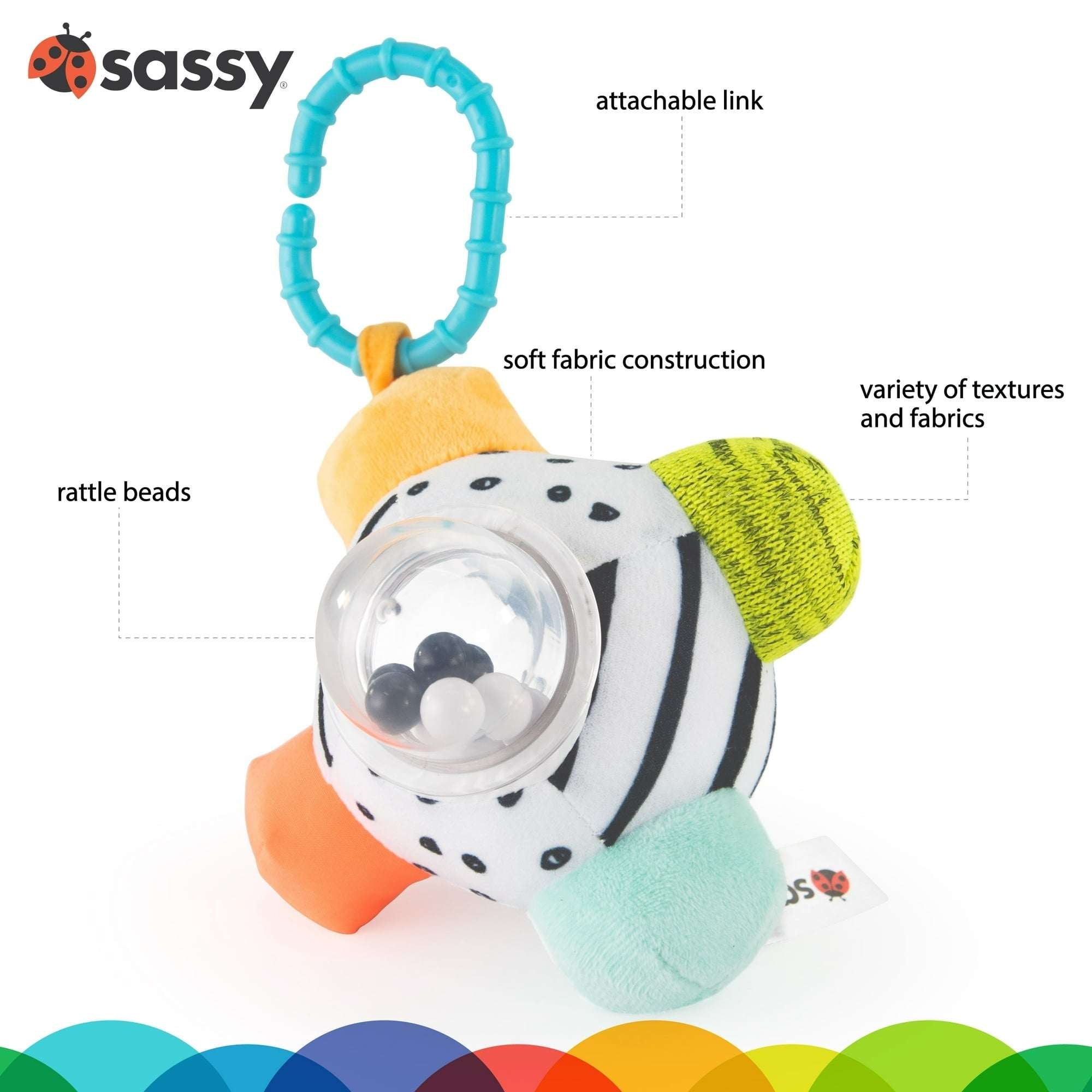 Sassy Mini Bumpy Ball Sensory Rattle Ball