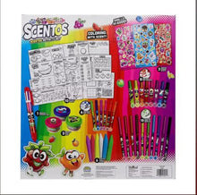Scented activity set back with coloring pages, markers, crayons, and sticker sheets
