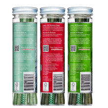 Scentsicles 3-pack scented stick ornament bottles, back label side shown
