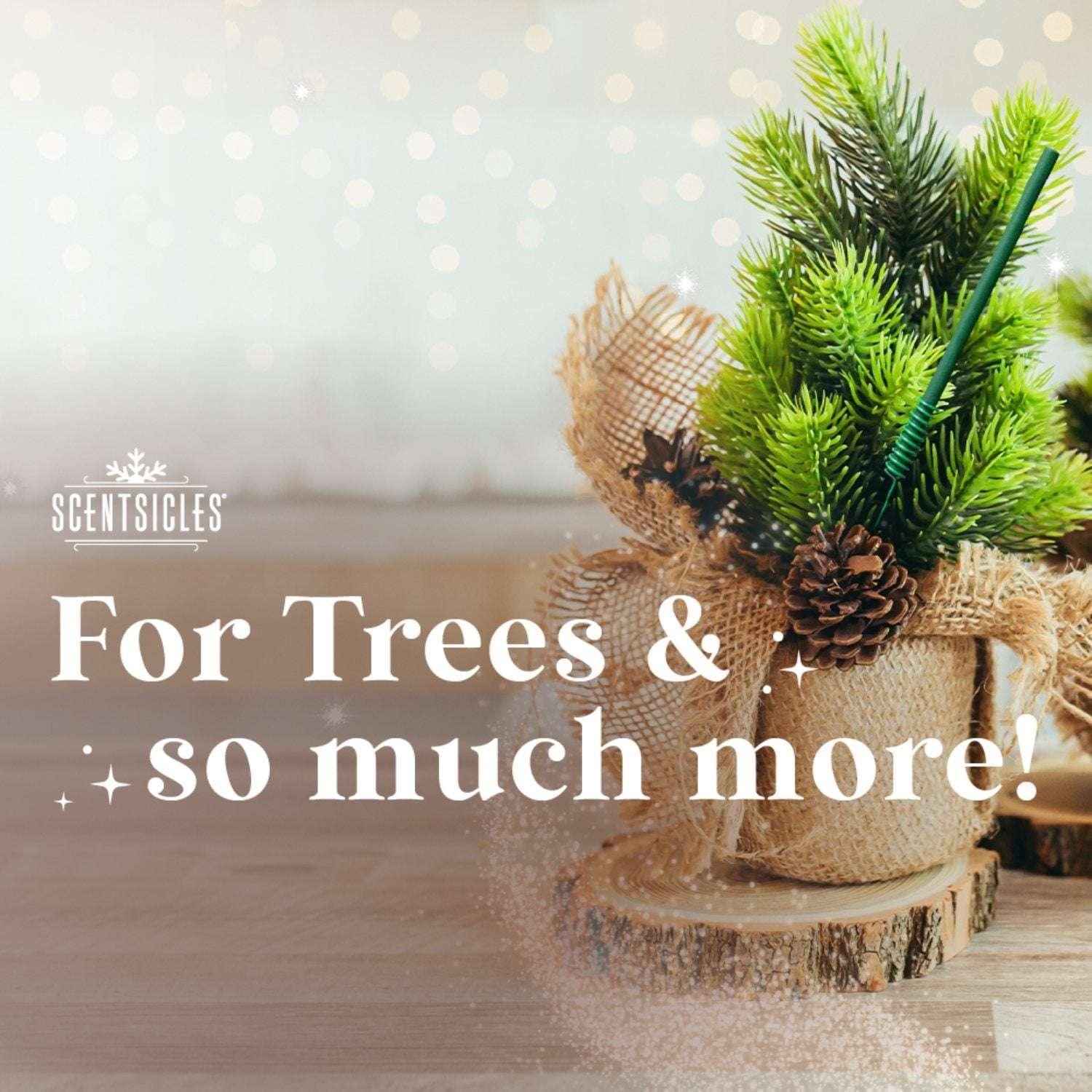 Scentsicles 3-Pack Scented Stick Ornaments - White Winter Fir, Snowberry Pine, and Icicles on Spruce - USA MEGA SHOP