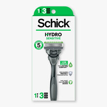 Schick Hydro Sensitive razor refill box with 5-blade cartridge