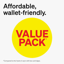 Value pack badge for razor refills on packaging