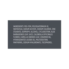 Razor product label with ingredient list on packaging back