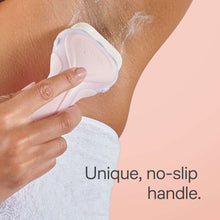 Razor handle with foam for shaving, no-slip grip shown