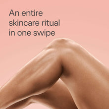 Women’s razor handle in use on skin