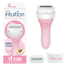 Women’s razor handle with travel cap and blade refill, Schick Intuition Advanced Moisture