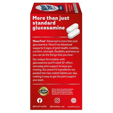 Move Free Advanced supplement info panel, text and ingredients details on back
