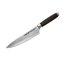 Schmidt Brothers 8-inch chef knife with dark textured handle and stainless blade