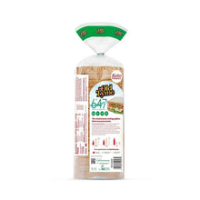 Keto bread loaf bag with back panel and green top seal