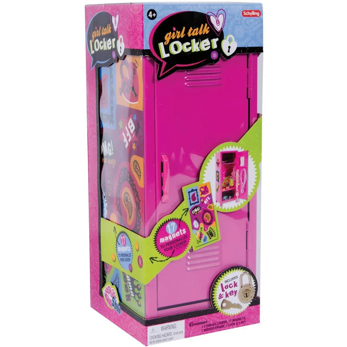 Schylling Girl Talk Locker with Magnets Dollhouse Accessory, Plastic