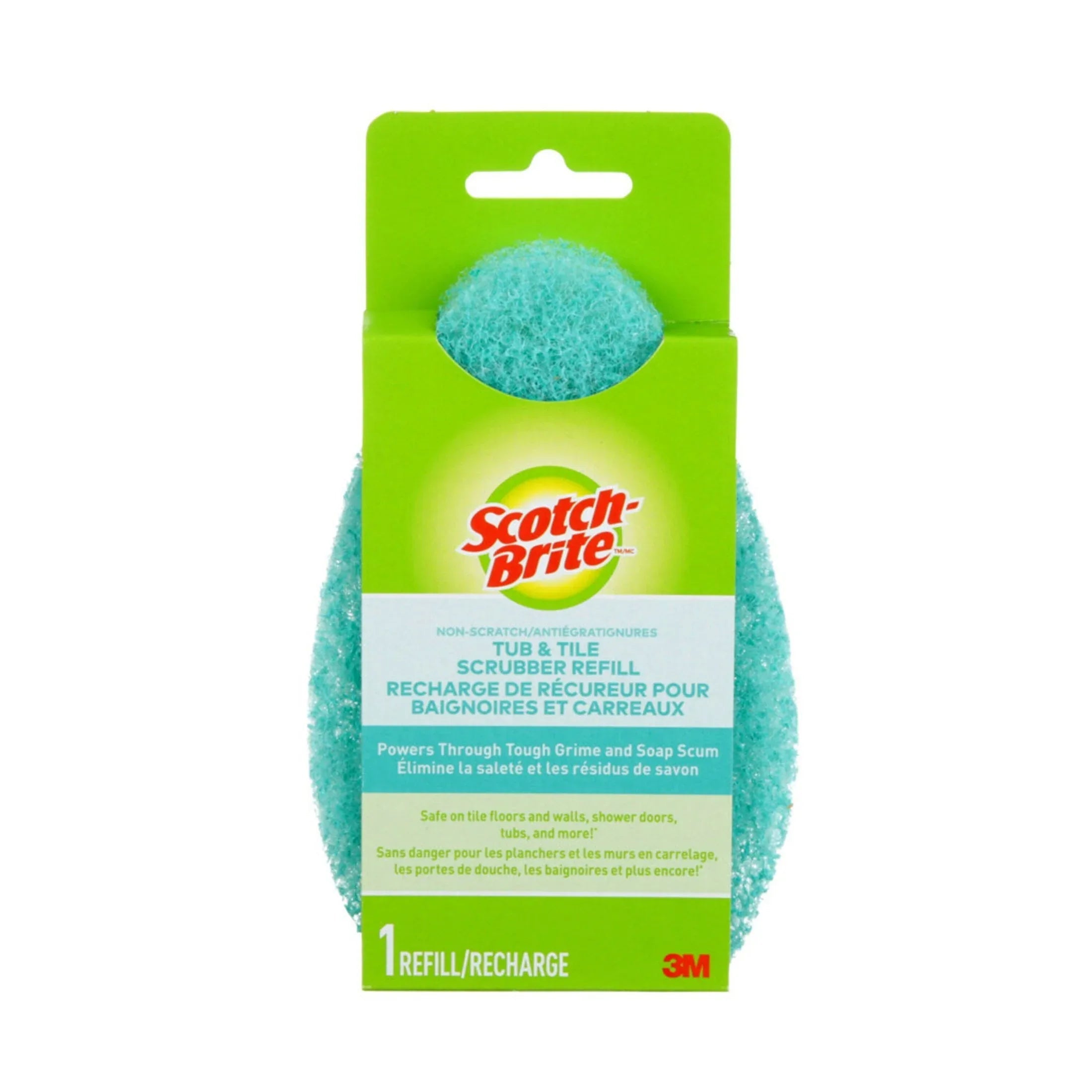 Scotch-Brite Extendable Tub & Tile Scrubber Kit, 1 Handle and 3 Non-Scratch Scrubber Pads