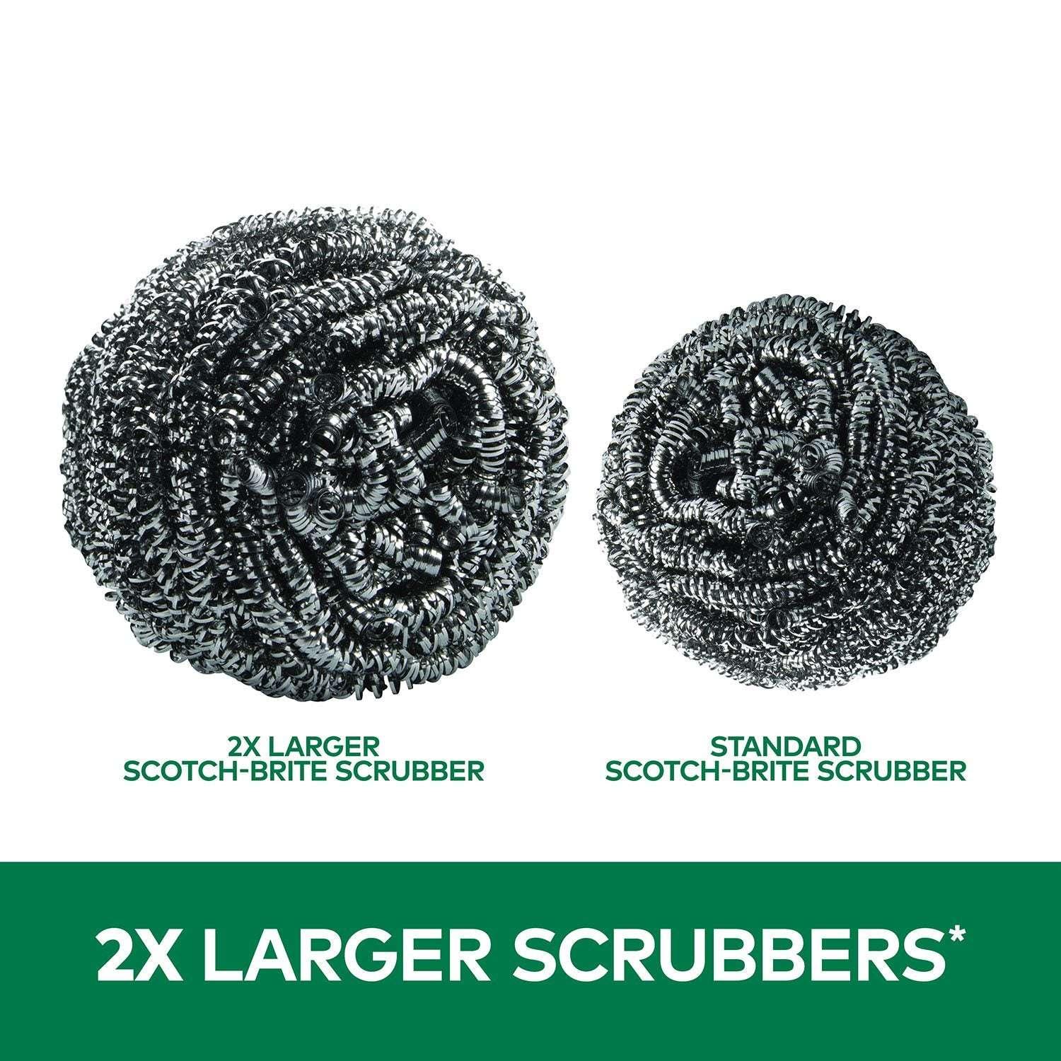 Scotch-Brite Stainless Steel Extra Large Scrubbers,16 ct. - USA MEGA SHOP