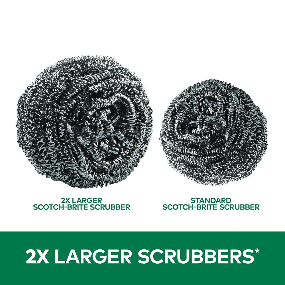 Scotch-Brite Stainless Steel Extra Large Scrubbers,16 ct. - USA MEGA SHOP