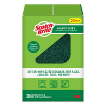 Scotch-Brite heavy-duty industrial scour pads, green, 20-pack