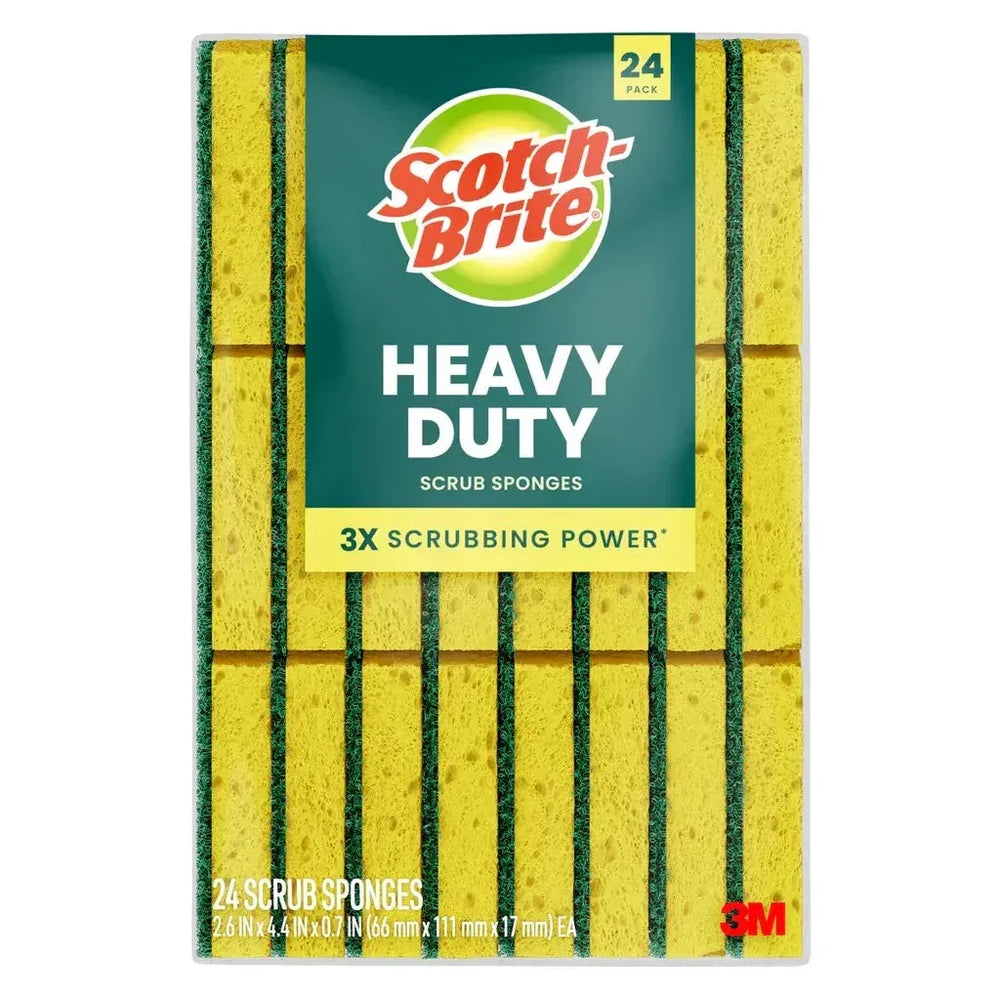 Scotch-Brite Heavy Duty Sponge, 24-count - USA MEGA SHOP