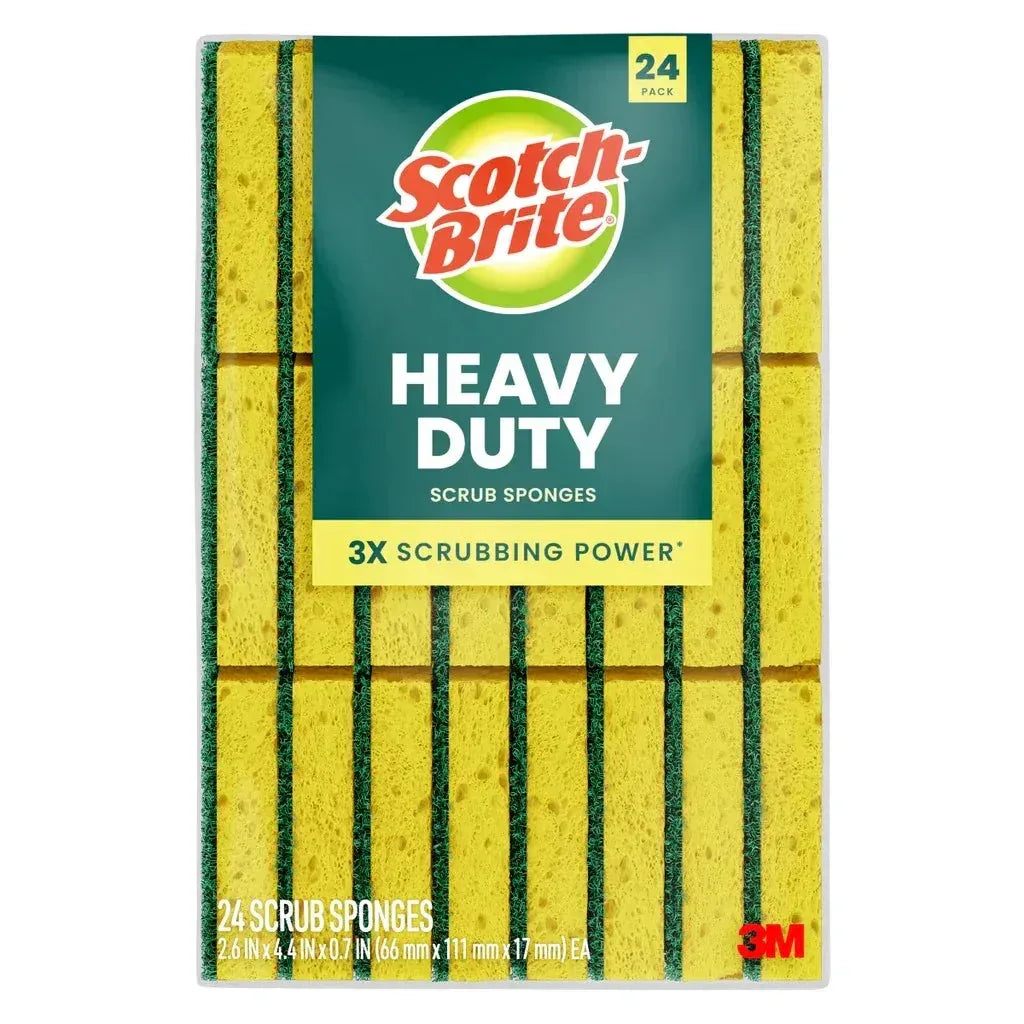 Scotch-Brite Heavy Duty Sponge, 24-count - USA MEGA SHOP