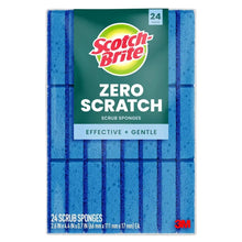 Scotch-Brite Zero Scratch scrub sponge 24-count pack, blue abrasive pads