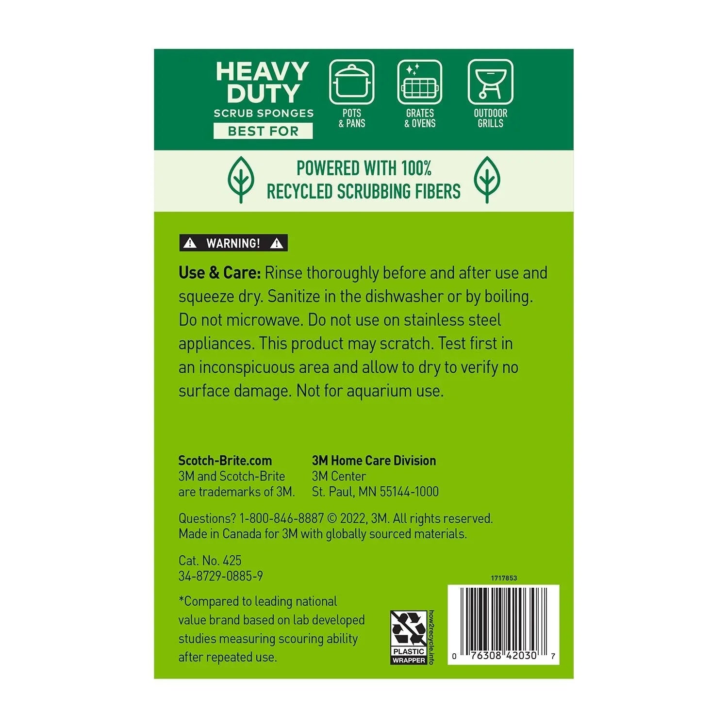 Scotch-Brite Heavy Duty Scrub Sponges, Individually Wrapped 24 ct. - USA MEGA SHOP