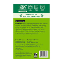 Scotch-Brite heavy duty scrub sponge pack back panel with care and info