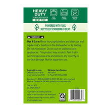 Scotch-Brite heavy duty scrub sponges back-of-box with care and safety info