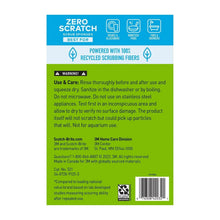 Scotch-Brite zero scratch scrub sponges 24-pack back panel with usage and warning details