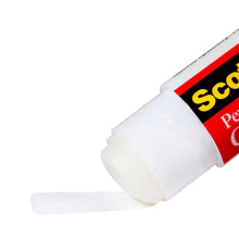 White permanent glue stick with cap, Scotch label at red strip