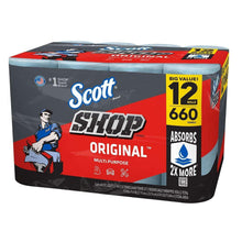 Scott Shop Towels Original multi-purpose paper towel pack, 12 rolls