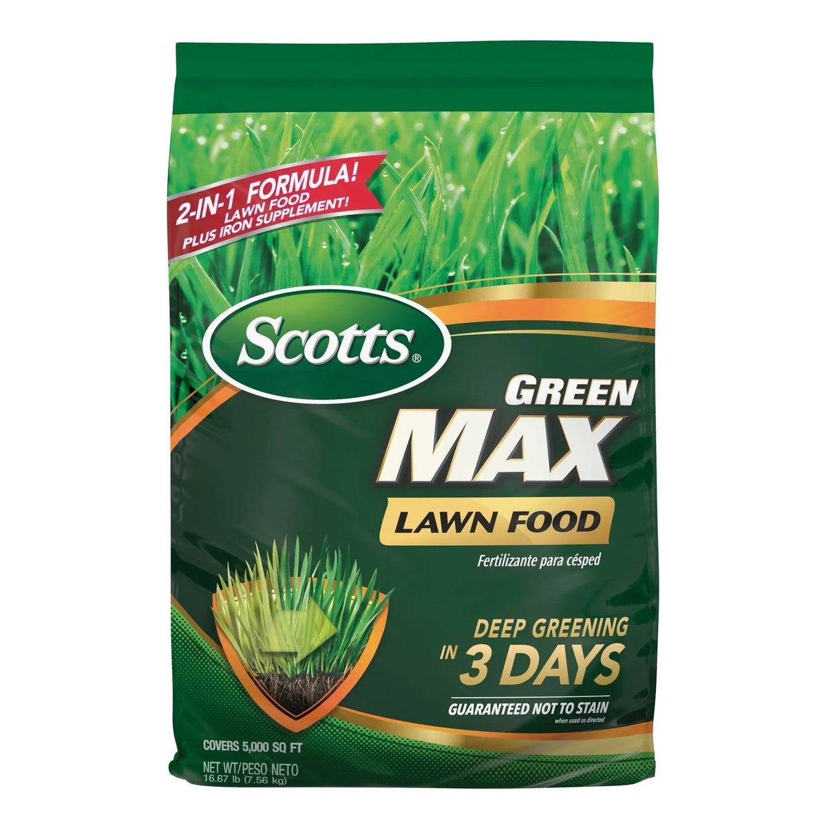 Scotts Green Max Lawn Food, Fertilizer Plus Iron Supplement