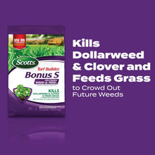 Scotts Turf Builder Bonus S Southern Weed & Feed bag with kills dollarweed & clover text
