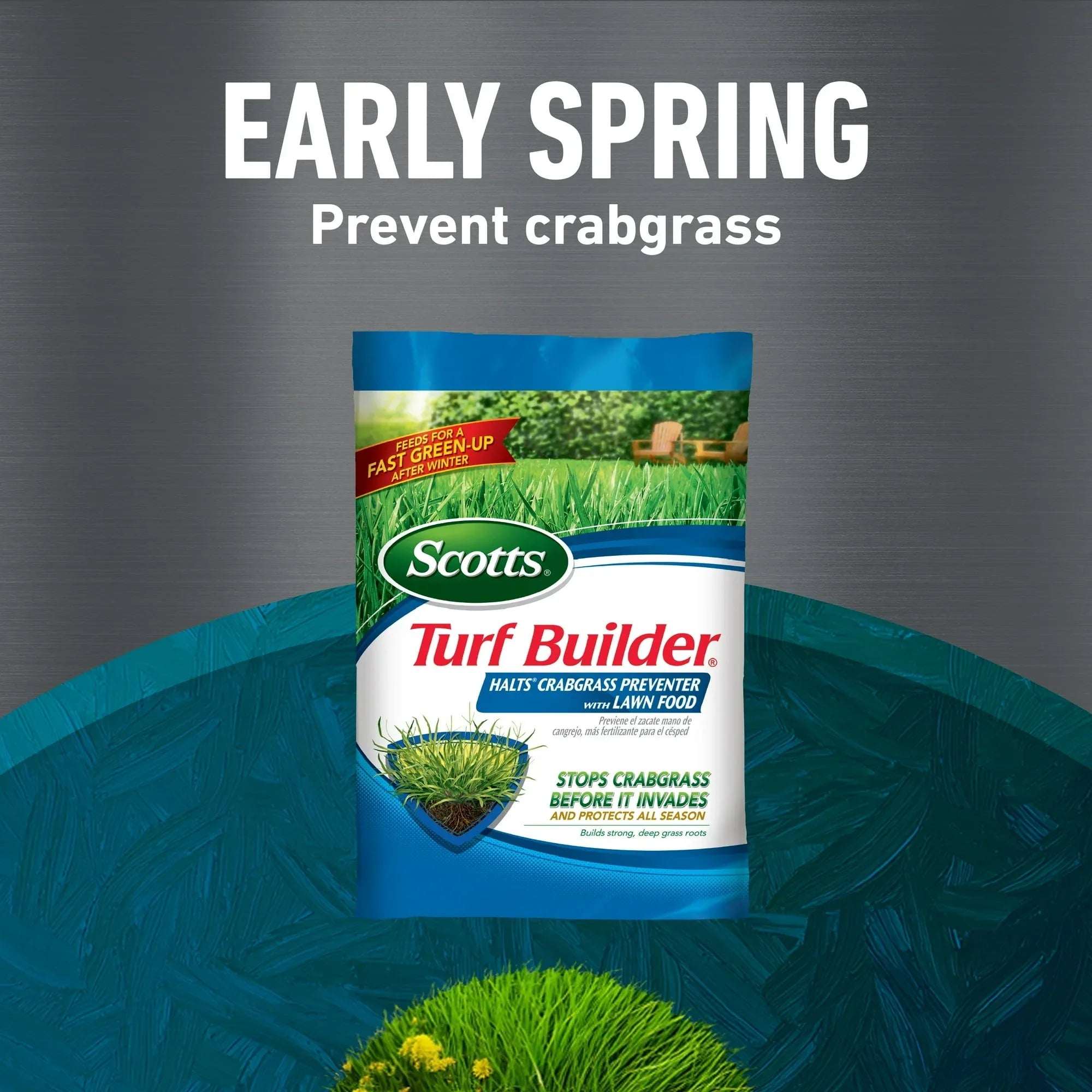 Scotts Turf Builder Halts Crabgrass Preventer, Weed & Feed5, SummerGuard and WinterGuard, 4 Bag Bundle, Large Lawns