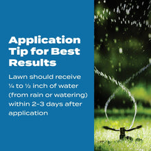 Lawn fertilizer spreader spraying onto green grass for best application results