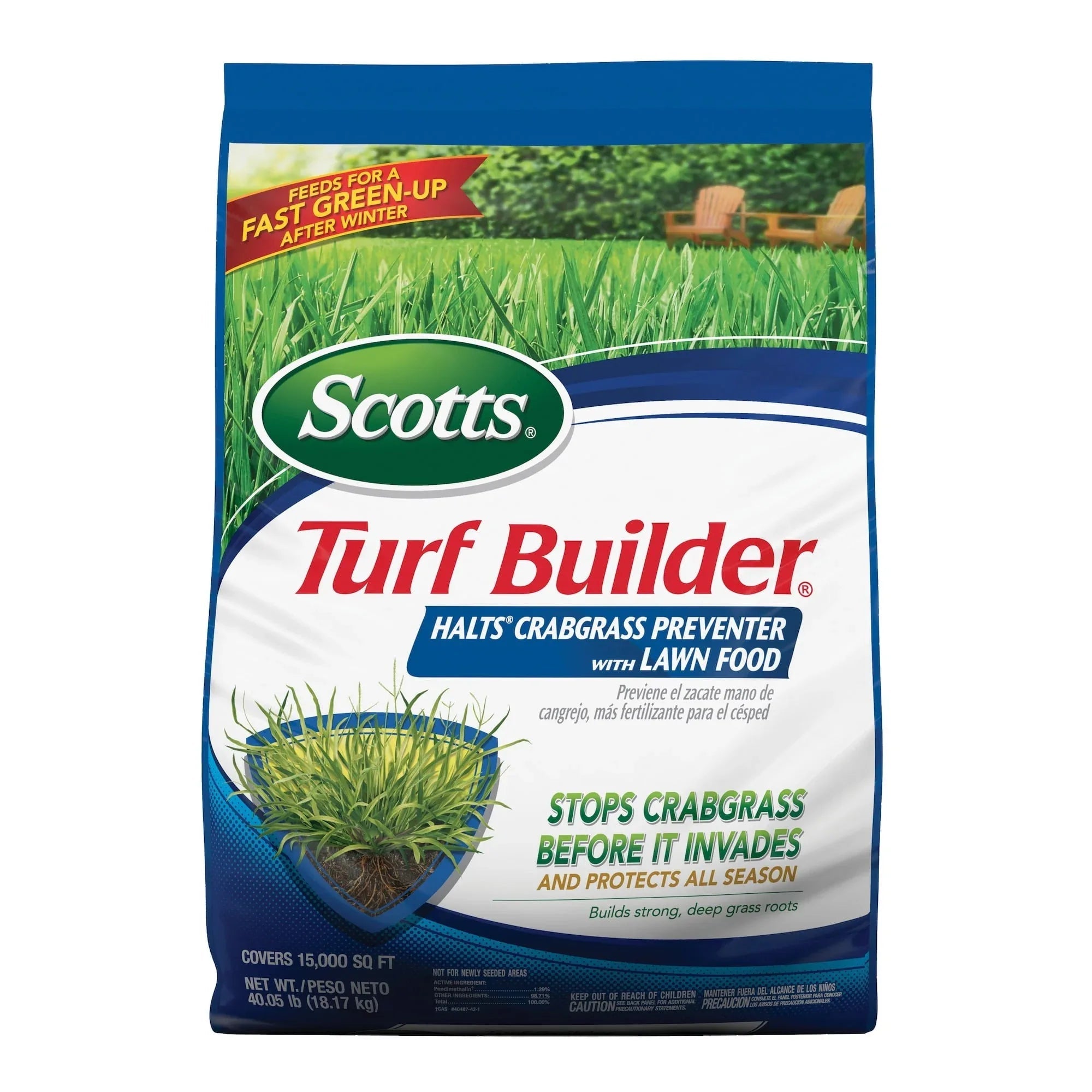 Scotts Turf Builder, Halts Crabgrass Preventer with Lawn Food
