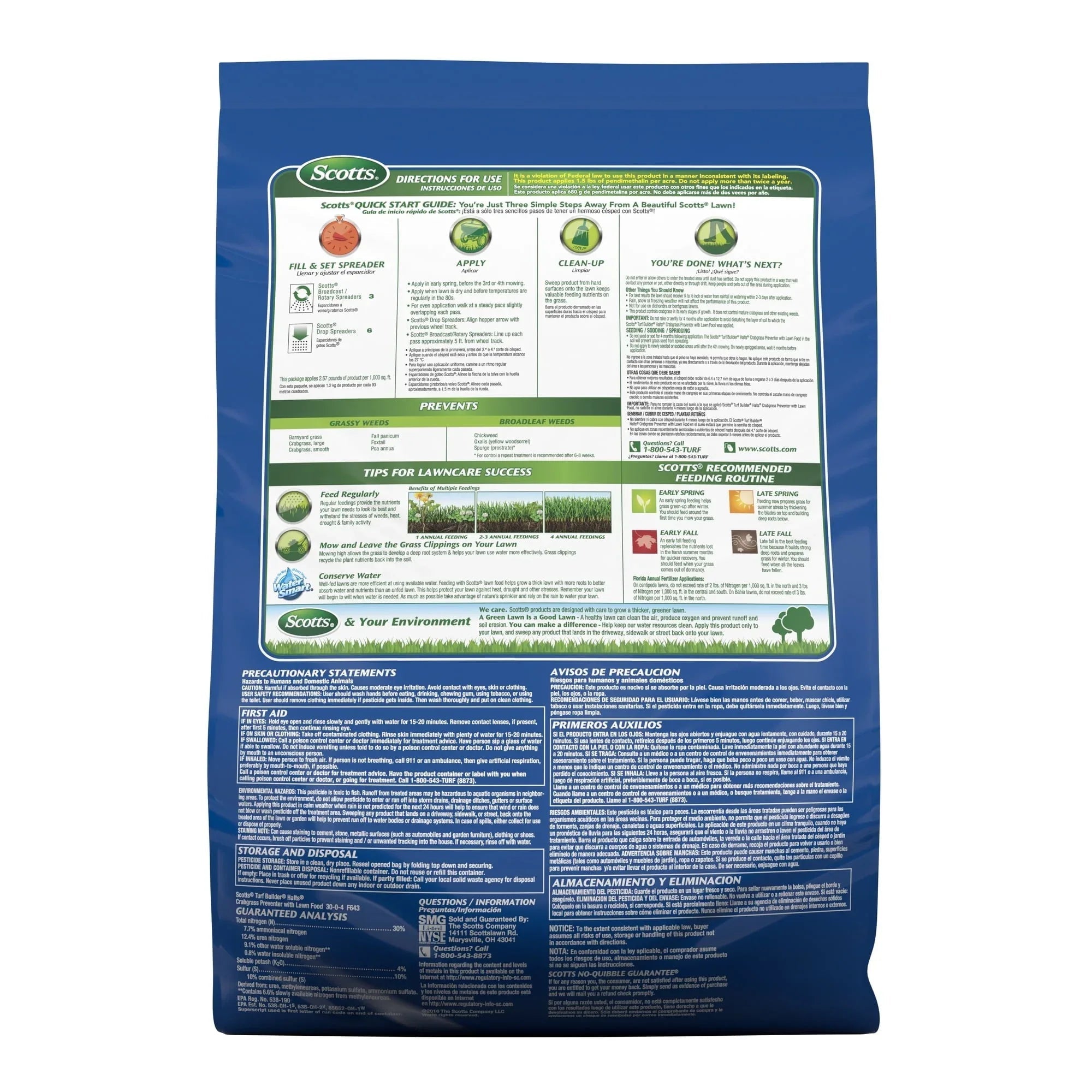 Scotts Turf Builder, Halts Crabgrass Preventer with Lawn Food