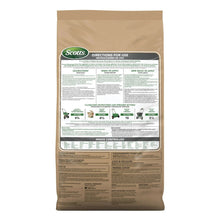 Back of Scotts Turf Builder weed & feed lawn fertilizer bag with directions label