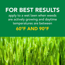 Application guidance panel: best results with weeds actively growing and 60°F–90°F